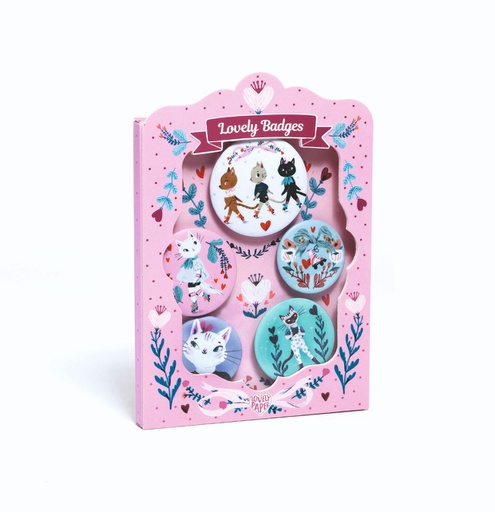 [DD03850] Cats Lovely Badges Lovely Paper By Djeco