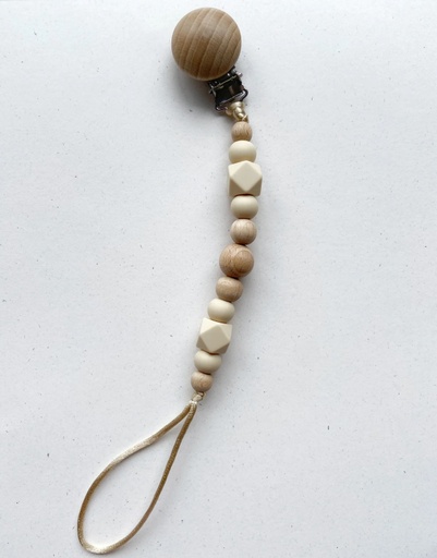 [NANSU10] Clip Chupete Madera Beige Nansu