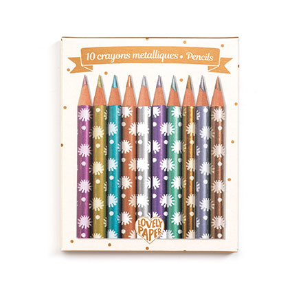 [DD03730] 10 Chichi Mini Metalic Pencils Lovely Paper