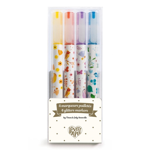 [DD03740] 4 Tinou Glitter Markers Lovely Paper