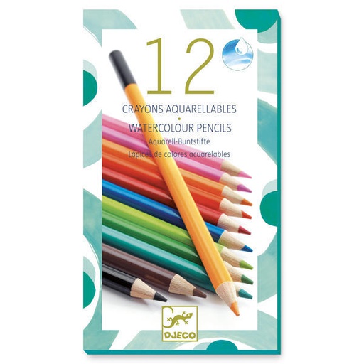 [DJ08824] 12 Watercolour Pencils Design By By Djeco