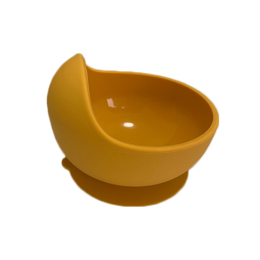 [sfsbo01-5] Bowl silicona con ventosa  Mostaza Storki