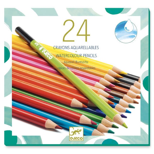 [DJ09754] 24 Watercolour Pencils  Design By By Djeco