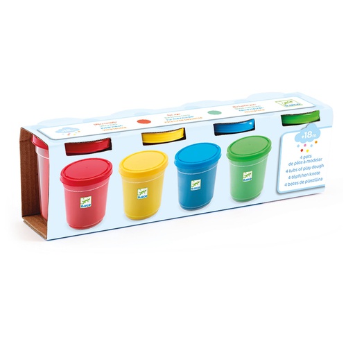 [DJ09756] 4 Tubs Of Play Dough Design By By Djeco