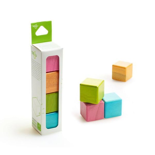 [G-12-008-SJG] 4 Piece A La Carte - Cubes - Tegu Green Tegu