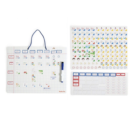 [713151] Magnetic weekly planner Moulin Roty