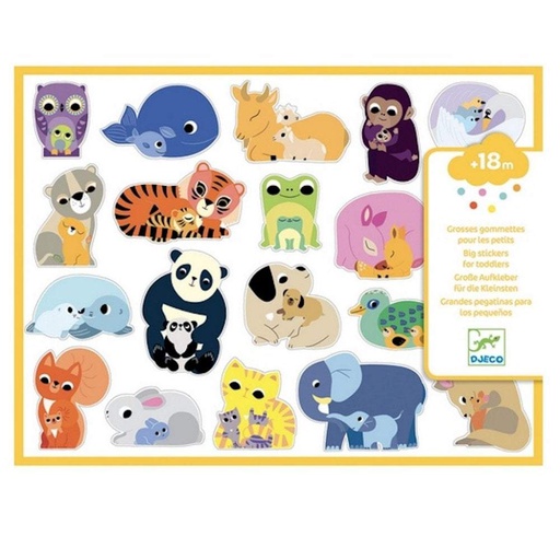 [DJ09077] Coloured stickers mums and babies Design by by Djeco